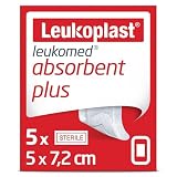Leukoplast Leukomed assorbente plus medicazioni - Morbida imbottitura in tessuto traspirante cerotto per ferite per tagli e vesciche