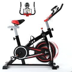 ISE Bicicletta Cyclette Da Casa con Resistenza Regolabile, cyclette professionale con Sensore di Impulso, Porta Celullare, Ruote di Trasporto, Bicicletta Cyclette Indoor,Silenzioso, SY-7802