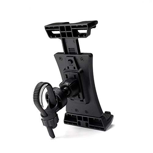 Mebber Tragbare Fahrrad-Handy-/Tablet-Halterung für Indoor-Fitnessstudio, Laufband, 360 ° drehbare Halterung für 7-12 Zoll Tablets und Handys