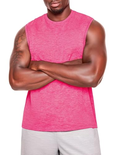 Zengjo Mens Tank Tops Workout Quick Dry Sleeveless Shirts for Gym Running Athletic Loose Muscle Tanks2