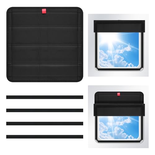 JUSTTOP RV Blackout Window Cover with Reflective Silver Coating | UV Protection Sun Shade for RV Travel (16.25 x 16.25)