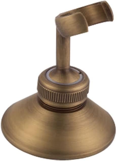 DJGACSI ハンドシャワースタンド保持壁に取り付けられた丸いシャワーヘッドホルダーゴールデンカラー、アンティーク真鍮ブラケットの