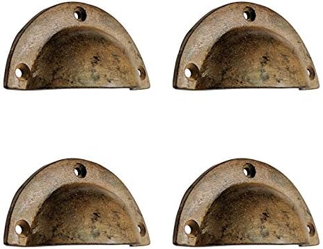 Adonai Hardware Kittim Antique Iron Drawer Pull (Rust Living Finish)