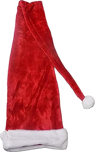 Extra lange Luxus Weihnachtsmütze mit Bond XXL - Rot - 145 cm,...