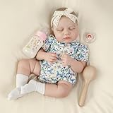 SCOM 20 Inch Reborn Baby Doll - Lifelike Baby Girl with Full Soft Silicone Body, Washable & Poseable, 7-Piece Accessory Set - Safe Gift for Kids Ages 3+, Birthday/Christmas