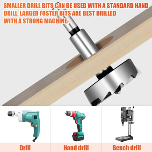 Flintronic Forstnerbohrer Ø40mm, Forstner-Bit, Bohraufsätze mit Rundschaft, Zubehör Bohrmaschine, Professional forstner Bohrer, Topfbohrer Kunstbohrer für Holz Hartholz, Holzbearbeitung