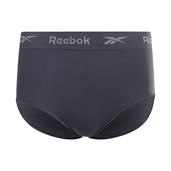 Reebok-Womens-Underwear--Seamless-High-Waist-Brief-Panties-4-Pack Reebok Women’s Underwear – Seamless High Waist Brief Panties (4 Pack), Size Medium, Pink/Green/Tan/Grey
