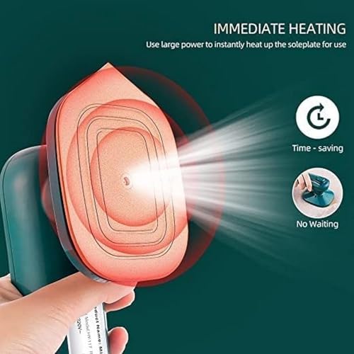 Image of Portable Handheld Steam Iron Machine, Mini Garment Steamer for Clothes, Wet & Dry Fabric Press, Wrinkle Remover Iron for Home & Travel Use