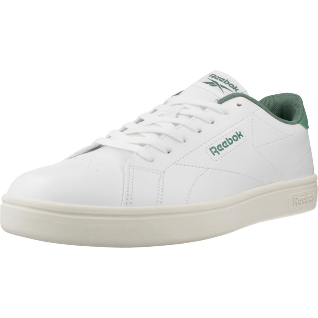Reebok Unisex Court Clean Trainers, White/White/FIELDGREEN, 40 EU