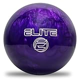 ELITE Pre-Drilled Star Polyester Bowling Ball - Great for Spare Shooting League Bowlesr or Straight Bowling - Perfect Gfit for Beginner Bowlers (8 Pound - Extra Small Drilling, Purple Pearl)