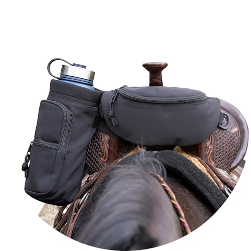 STARKENBURG COMPANY Horse Saddle Pommel Bag & Bottle Holder Set Saddle Drink Holder Horse Tack Horse Gifts Horse Stuff Equestrian Gifts Saddle Accessories