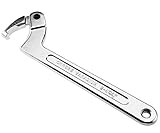 Rücksichtsvolles Design: Der C-Schlüsselhakenschlüssel wird mit einem beweglichen Kopf geliefert, der das Anpassen der Größe erleichtert, und das Ende hat ein kreisförmiges Loch, das Sie bequem tragen und aufbewahren können.