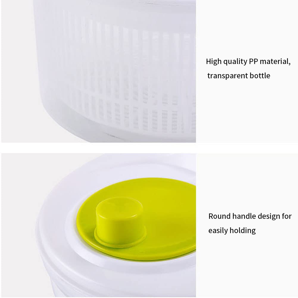 Essoreuse à Salade Séchoir à Légumes Rapide, Gratuit, Laitue Et égouttoir De Fruits For La Cuisine à Domicile Lavage à Séchage Rapide Cuisine Rotation (Color : C, Size : 5L