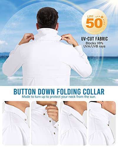 Outdoor Ventures Men's Long Sleeve Hiking Shirt UPF 50 UV Sun Protection Shirt Cooling Quick Dry for Travel Fishing Safari4