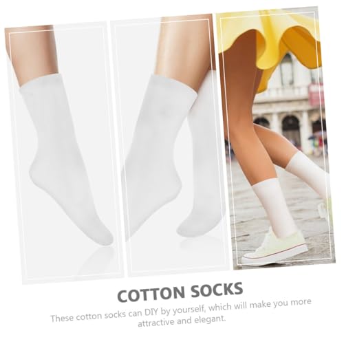 Calcetines sublimables rectos HANABASS de 40 y 30 cm en blanco para personalización térmica pack 6 4