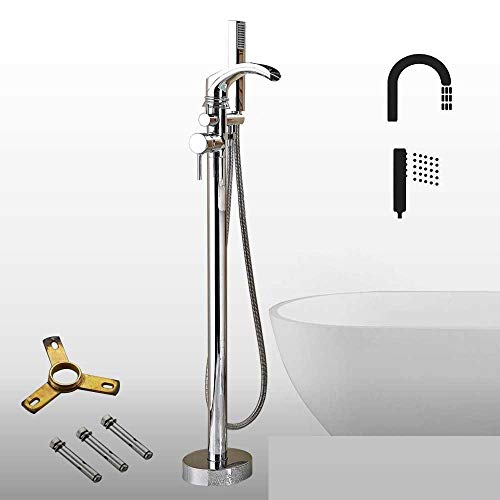 Robinet de baignoire chrome avec douchette pour un bain relaxant et design
