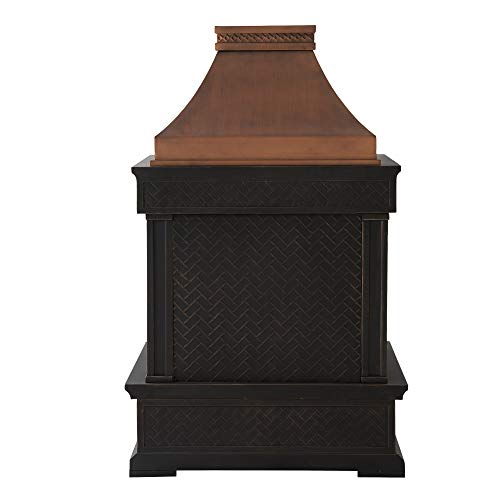 Sunjoy A304001001 Smith Collection Slate Wood Burning Fireplace, Copper - Thumbnail 5
