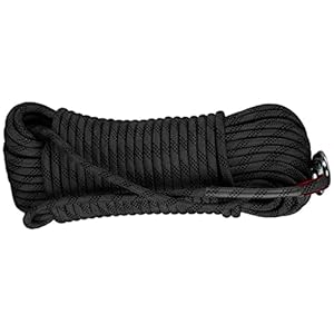 18mm Multifunctional Cord Safety Rope,10~200m Length ,Home Fire Emergency Escape Rock Rope, For Camping, Hiking, Boating, Fishing, Caving, Engineering, Expansion ( Color : Black , Size : 18mm x 190m )