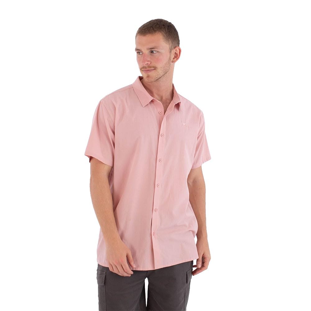 Hurley M Woven SS Low Tide Pink