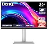 BenQ MA320UP 32” 4K 3840x2160 Nano Gloss Monitor for MacBook, Dual USB-C 90W/15W, Mac Colour Match, USB Hub, Brightness & Volume Control on Mac, Height & Tilt Adjustable Stand, P3 Colour Gamut