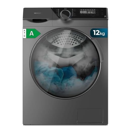 Cecotec Lavadora 12 Kg Carga Frontal Bolero DressCode 121000 Steel. 1400 rpm máximas Regulables, 2000 W, Certificación WoolMark, Motor Inverter Plus, 14 Programas,Spa Care, Delay Start