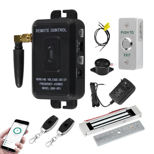 Kit Complet de Système de Contrôle d'Accès ReaIOKbii Tuya, Ouvre-Porte à Télécommande 433MHz,...