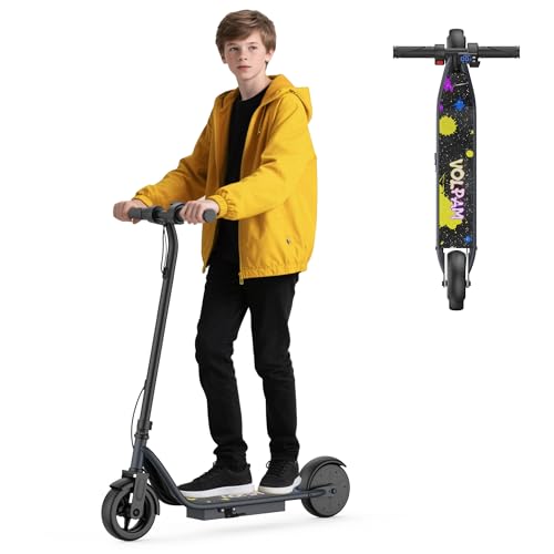 Image of Electric Scooter, 250W Motor, Max Speed 9 MPH, 6.5 inch Kick Scooter, 3 Speed Modes, LED Display, Max Load 155LBS