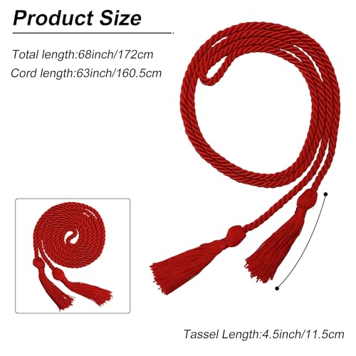 Image of GraduationMall Graduation Honor Cord 68 inch Red