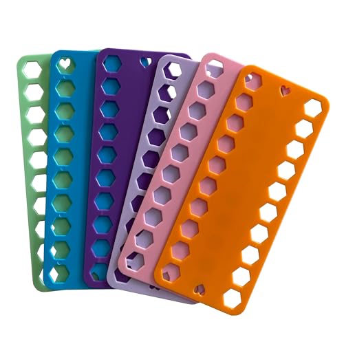 Image of Howie's Needlepoint 10pcs Embroidery Floss Organizer, Colorful Plastic Cross Stitch Thread Holder, Thread Storage Tool, Needlework Project Card, 20 Holes