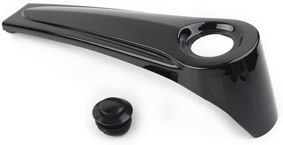 Bright Black Stretched Panel Dash Oil Console with Gas Tank Cap Cover for Harley 1986-2007 Electra Glide, Ultra Glide, Street Glide, Road Glide