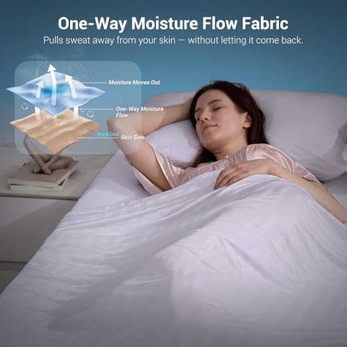 Image of Elegear Revolutionary Cooling Throw Blanket, Absorbs Heat to Keep Body Cool for Night Sweats, Double Sided Arc-Chill3.0 Cool Fiber Q-Max>0.5, Lightweight Summer Cold Blankets Sleeping 51 inch x 67 inch | Arc-Chill 3.0 Q-Max>0.5 Cooling Fabric with One-way Moisture Flow Helps Keep Skin Cool & Dry & Breathable, No Sticky Feeling