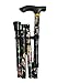 Price comparison product image Walking Stick, Easy Adjustable Height Folding Extendable Walking Cane, Lightweight Flexible and Durable, Walking Aid Mobility Aid, Collapsible Walking Stick (BLACK FLORAL)