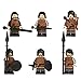 Produktbild HQSGDMN 6 Stück Mini Figuren Set Adventskalender Kuchenaufsätze Kinder Party Dekoration Kompatibel mit Lego EIN Lied Von EIS Und Feuer Mittelalterliche Soldaten Von Winterfell