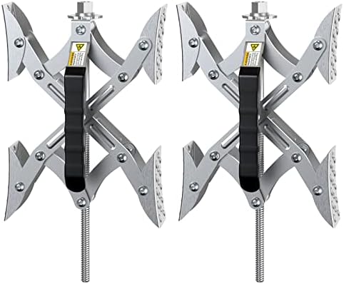 MAHLER GATES X Shaped Wheel Chocks Stabilizer 2 Sets RV Tire Stabilizers Locking Chock with Wrench for Camping Travel Trailers Trucks Open 2'' to 10''
