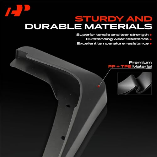 Image of A-Premium Mud Flaps Compatible with Audi | for Audi A3 /A3 Quattro 2015-2019 Sedan, No Drilling Required Mud Guards with Hardware Accessories, Set of 4 Front Rear