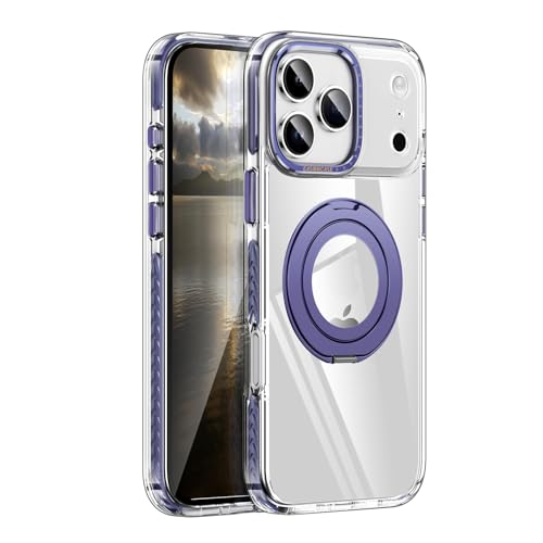 Bolvee iPhone 17 用 ケース リング 透明 クリア magsafe対応 ワイヤレス充電 アイフォン17 カバー iphone17 スマホケース マグネット搭載 薄型 耐衝撃 スタンド機能 マグセーフ 6.3インチ iphone17カバー (