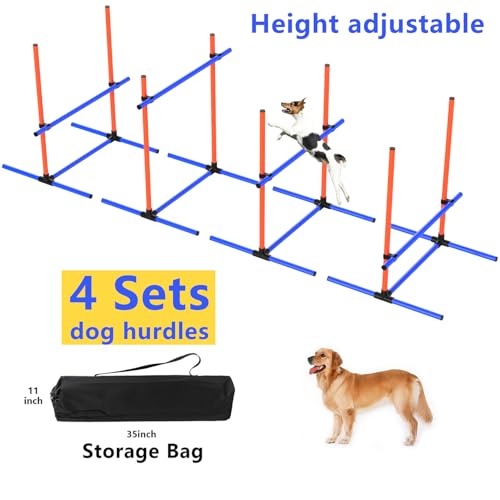 Dog Agility Course Backyard Set,Agility Training Equipment For Dogs,Dog Agility,Dog Jumps,Dog Agility Training Equipment,Dog Agility Jumps,Dog Obstacle Course,Dog Agility Course,Dog Hurdles(2 Sets)