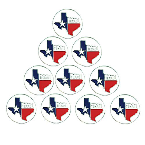 Image of PINMEI Lot of 10 Golf Ball Markers Assorted Patterns - Soft Enamel Technique