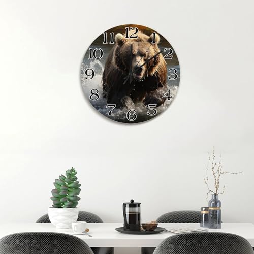 Horloge murale Katmai décoration murale moderne et rustique de 30,5cm - 4