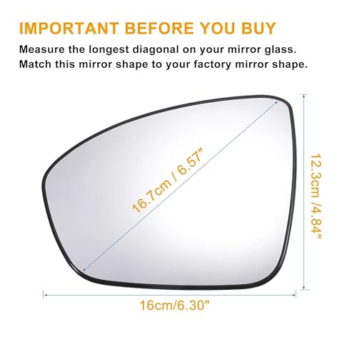 Espejo retrovisor exterior calefactable compatible con Nissan Altima 2019 2020 2021 2