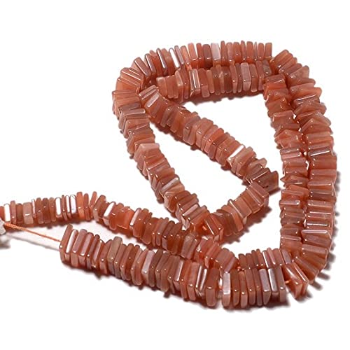 Pierre de lune orange 6mm en perles Heishi pour vos bracelets d'été