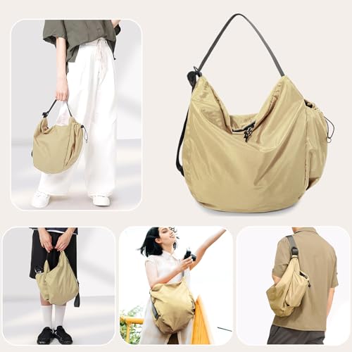 CONTAIL 18L Nylon Daily Shoulder Bag,Water-Resistant Crossbody Bag with Removable Insulated Beverage Holder2