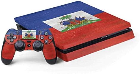 Skinit Decal Gaming Skin Compatible with PS4 Slim Bundle - Jamaica Flag Distressed Design