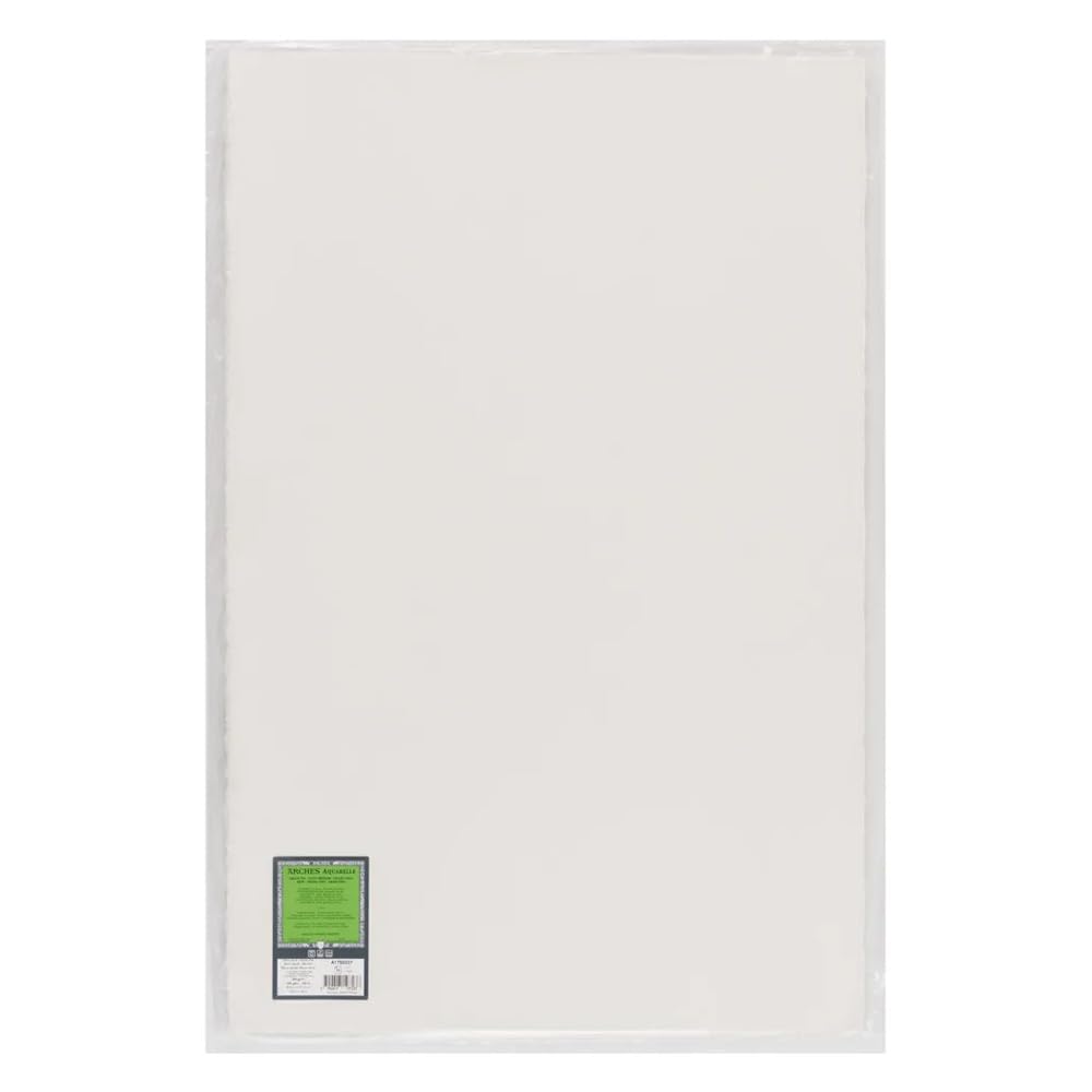 Lot de 10 Feuille Aquarelle 64,8x101,6 356g/m², grain fin blanc