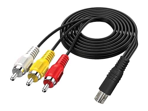 Audio Video AV Cable Wire Adapter to RCA TV Connection