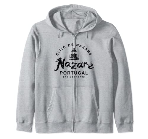 Nazare Portugal Surf Vintage Sudadera con Capucha