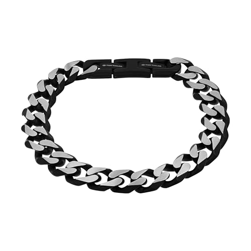 Tom Tailor Armband für Herren, Edelstahl, 20+1,5 cm, Bicolor, Geschenkidee, Armschmuck, Herrenschmuck, 2100635