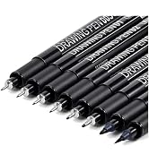 Amazon.com : Muchcute Micro Fineliner Drawing Art Pens: 12 Black Fine ...