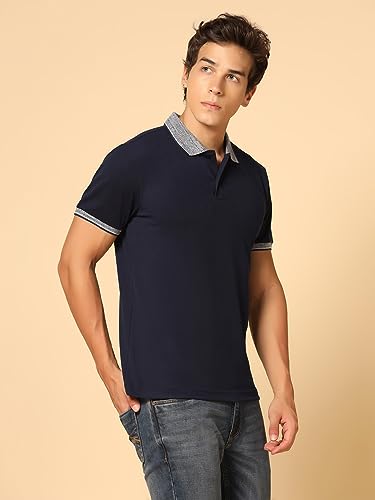 Image of INKKR Men's Collared Neck Stylish Half T-Shirt