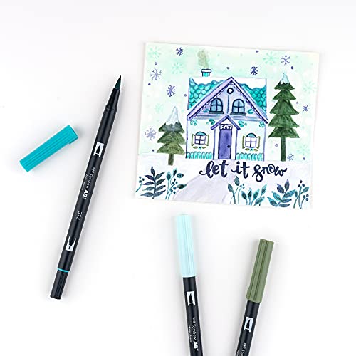 Image of Tombow 56227 Dual Brush Pen Art Markers, Wonderland, 6-Pack. Blendable, Brush and Fine Tip Markers, Portrait, 1 Count (Pack of 6)